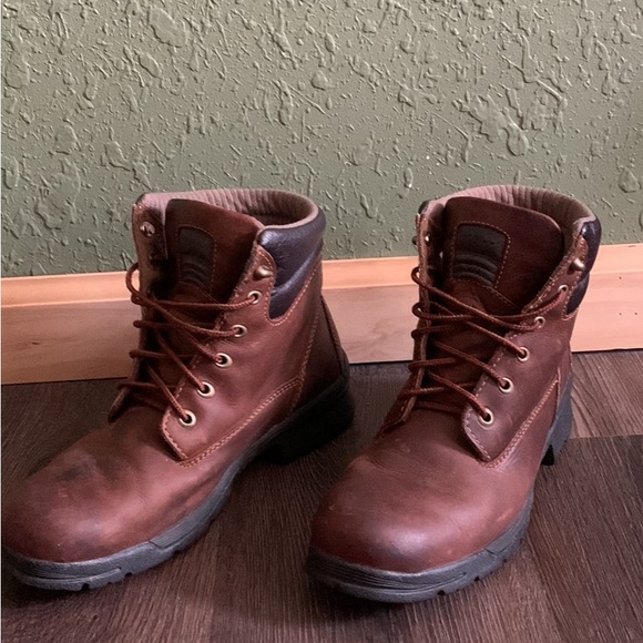 Timberland Boots Womens Brown Leather Pro 8 1/2 M  Work Boots - Picture 4 of 10